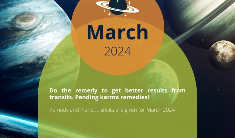 March 2024 Planetary Transits With Remedy