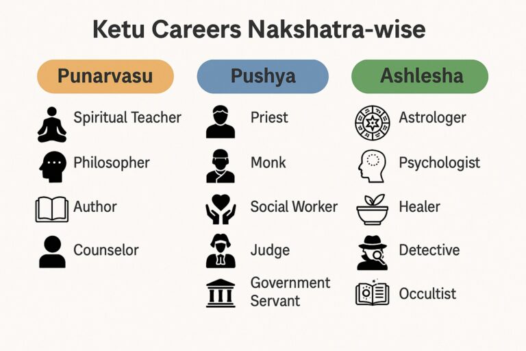 ketu in cancer - Nakshatra placement and careers