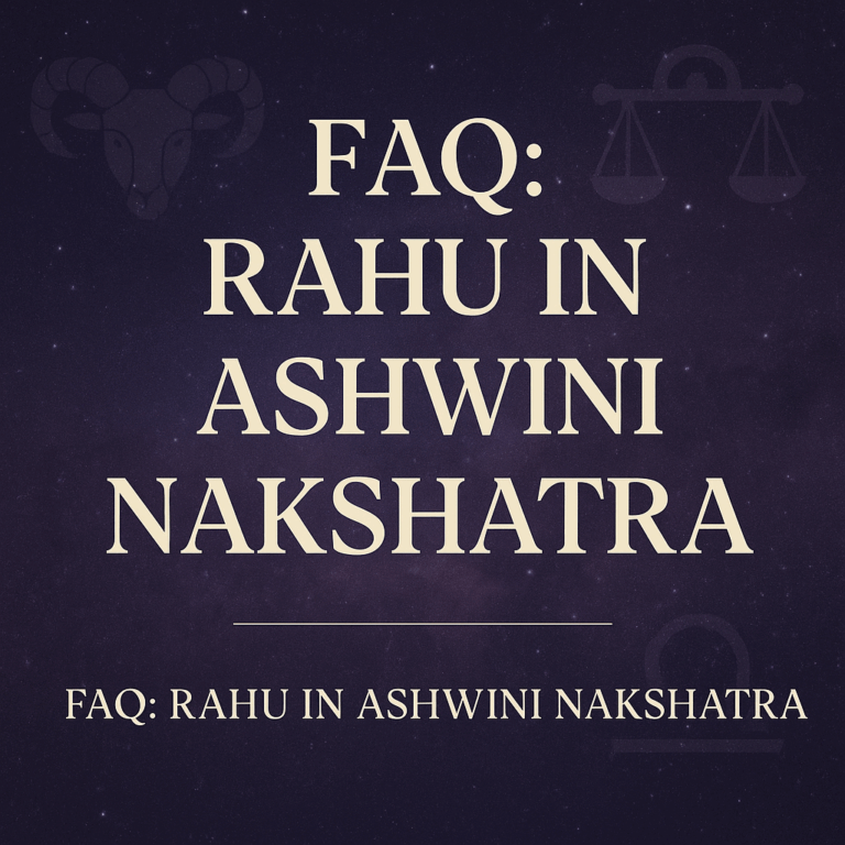 Rahu in Ashwini Nakshatra